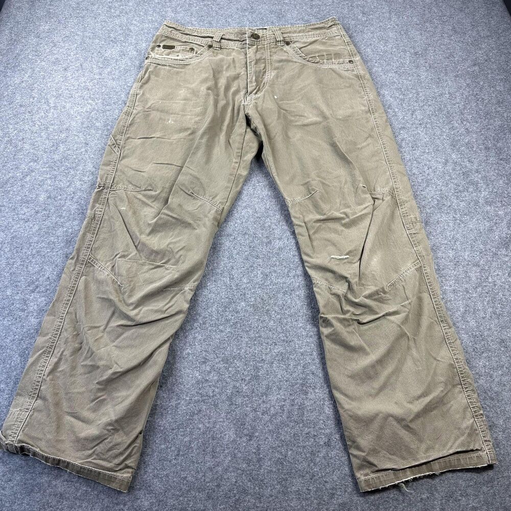 Kuhl Revolvr Pants Mens 30x28 Beige Relaxed Fit Hiking Outdoor Canvas Travel